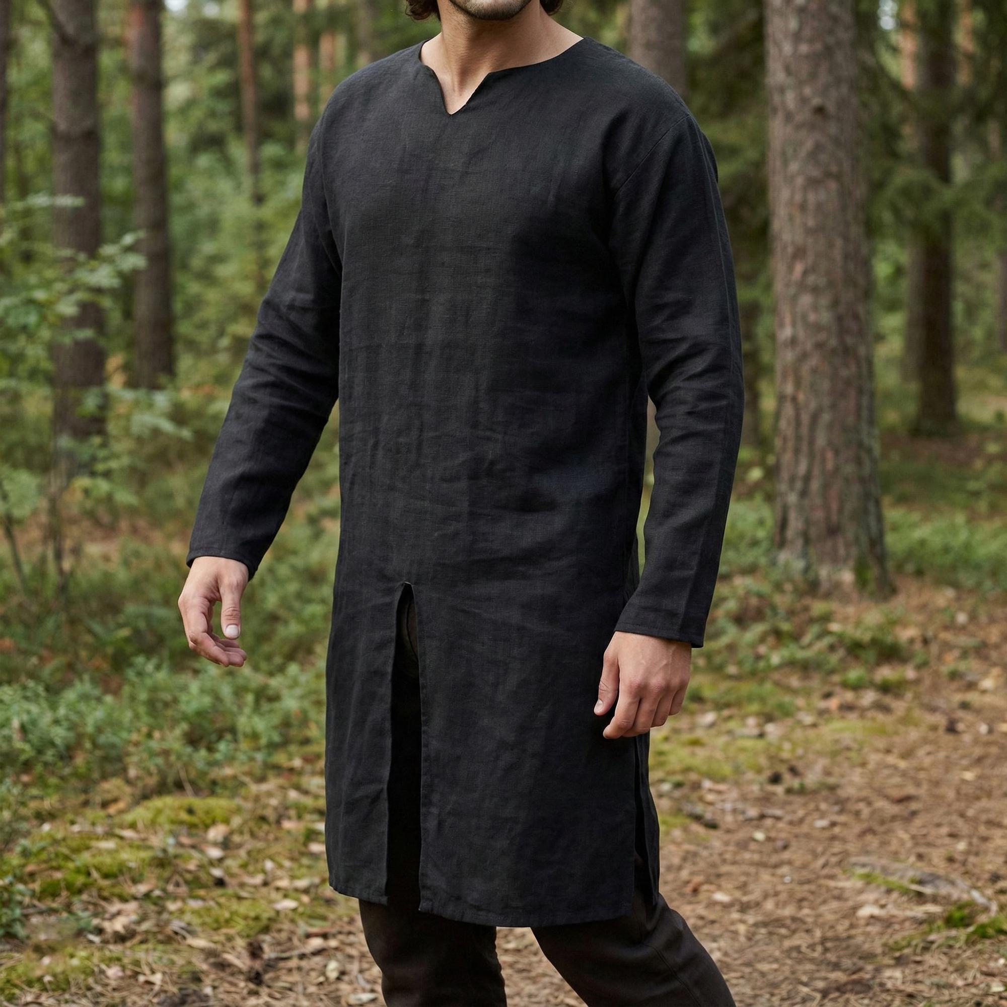 Men's Linen Viking Tunic, Medieval Renaissance Faire Cosplay