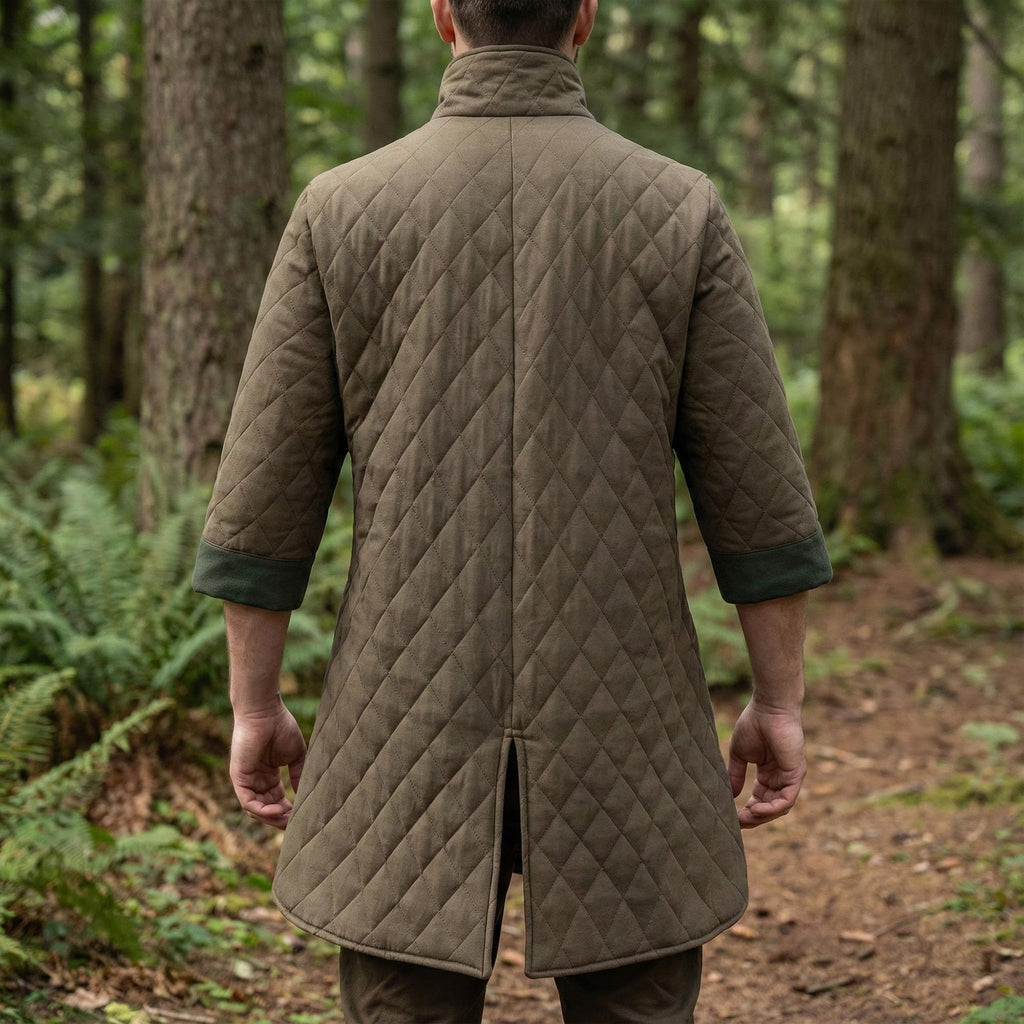 Men's Viking Gambeson Jacket - Medieval Padded Armor Coat for LARP Renaissance Costume