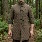 Men's Viking Gambeson Jacket - Medieval Padded Armor Coat for LARP Renaissance Costume