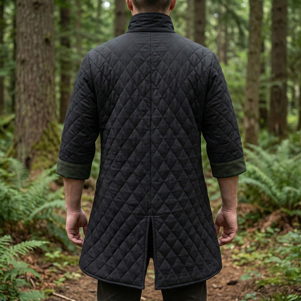Men's Viking Gambeson Jacket - Medieval Padded Armor Coat for LARP Renaissance Costume