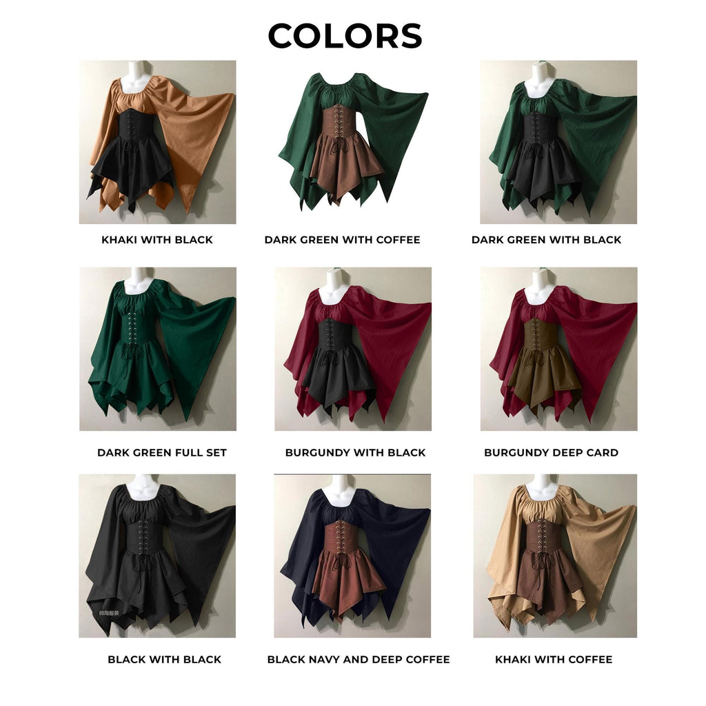 Women's Viking Medieval Dress | Renaissance Nordic Warrior Costume for LARP & Cosplay