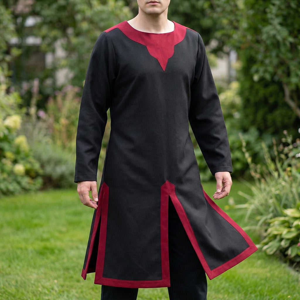 Men's Viking Knight Tunic | Templar Crusader Medieval Costume for LARP & Cosplay