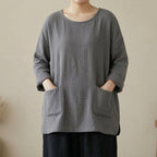 Boho Cotton Knit Sweater, Lightweight Spring Pullover, Casual Minimalist Outfit